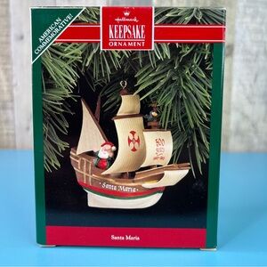 Hallmark Keepsake Ornament American Commemorative Santa Maria Dated 1492-1992